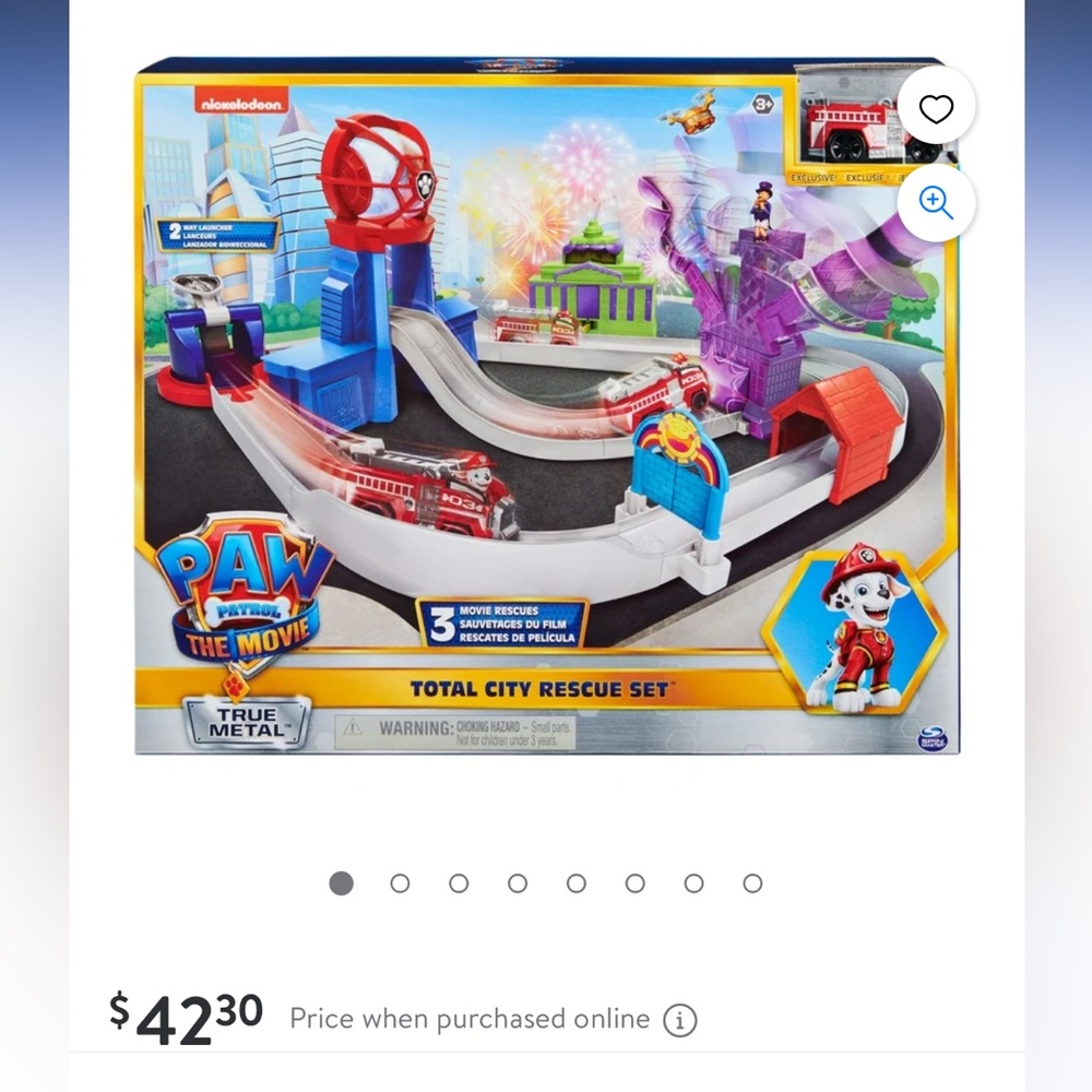 PAW Patrol, True Metal Total City Rescue Vehicle Playset, 1:55 Scale, Ages 3+
